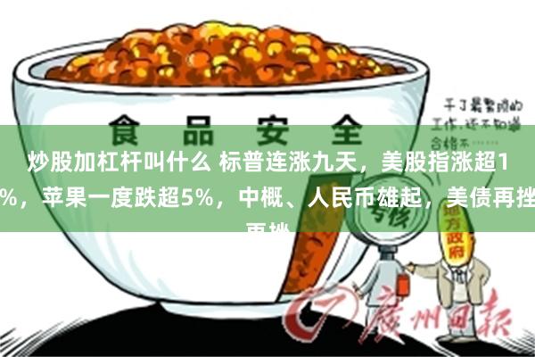 炒股加杠杆叫什么 标普连涨九天，美股指涨超1%，苹果一度跌超5%，中概、人民币雄起，美债再挫