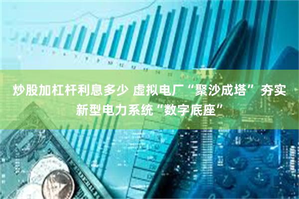 炒股加杠杆利息多少 虚拟电厂“聚沙成塔” 夯实新型电力系统“数字底座”
